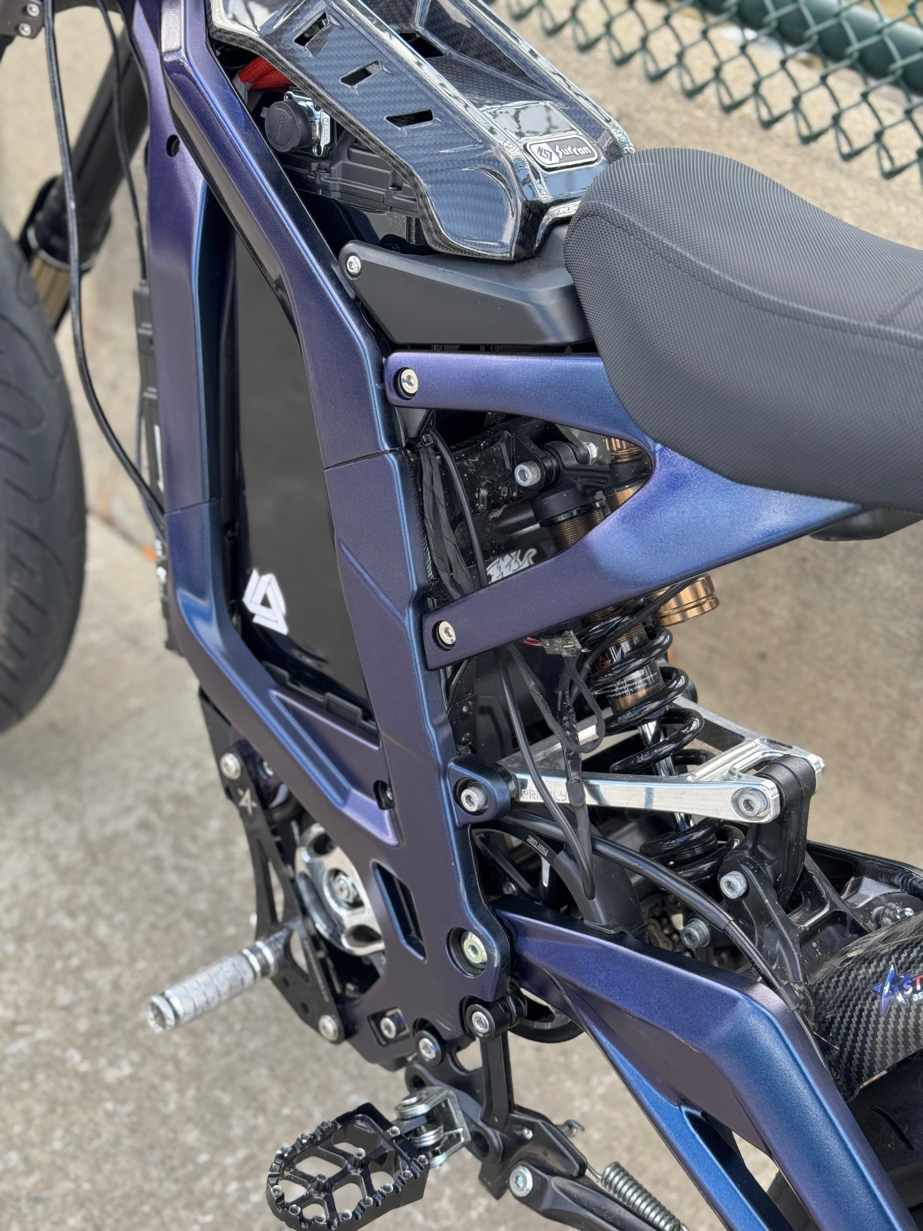 Blue/Purple Color-Changing Surron LBX Frame Guards