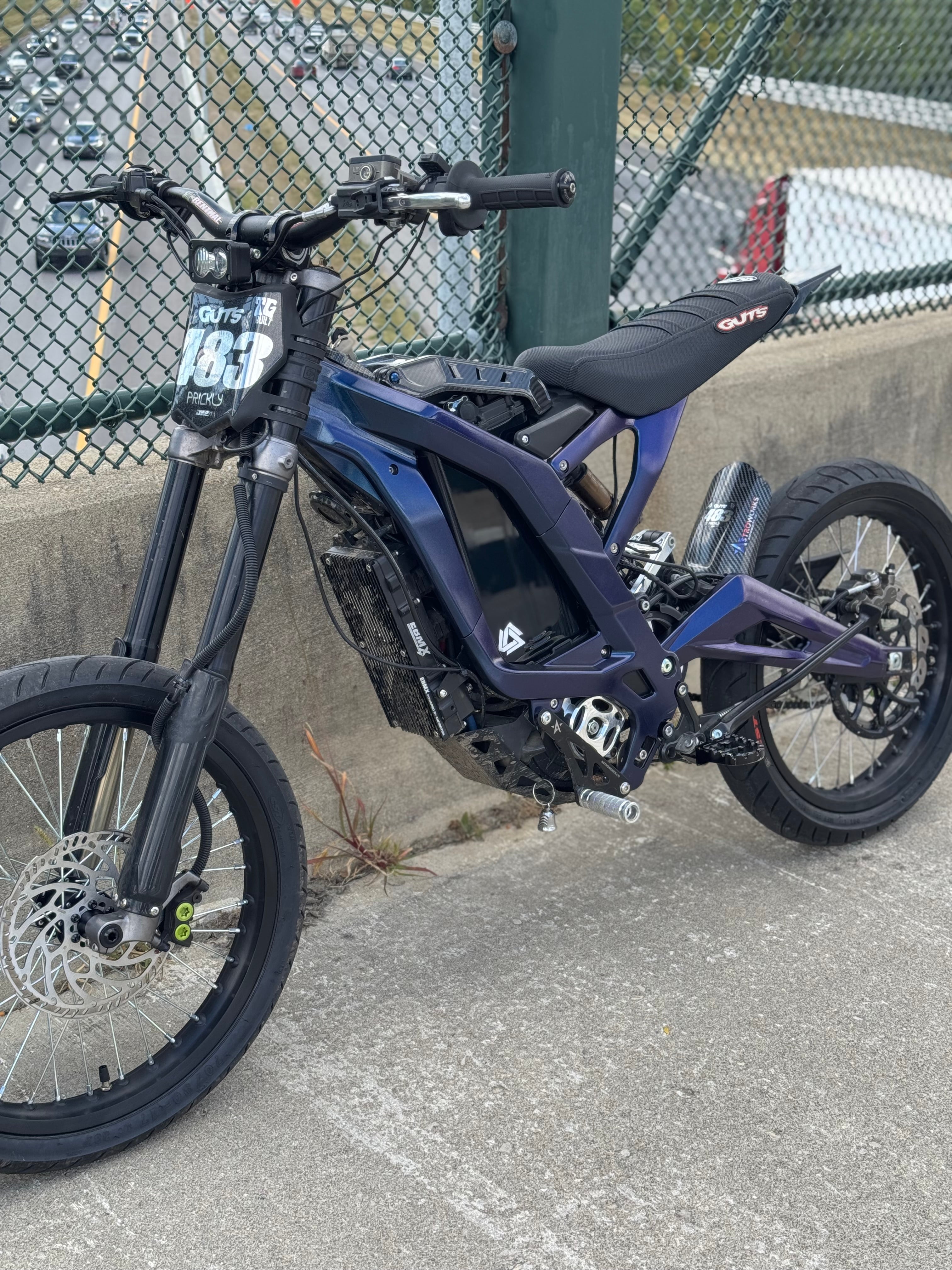 Blue/Purple Color-Changing Surron LBX Frame Guards